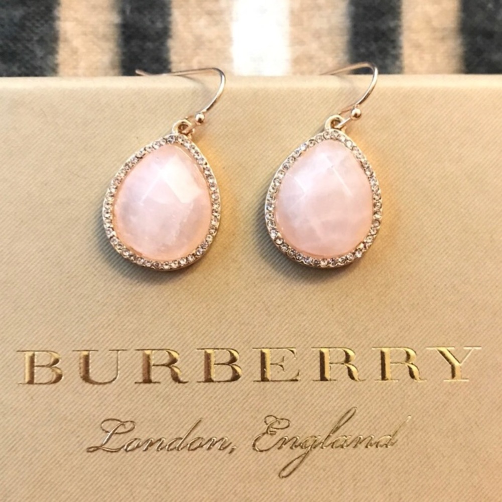 🎉2xHP🎉 Rose Quartz Swarovski Crystal Earrings 💕